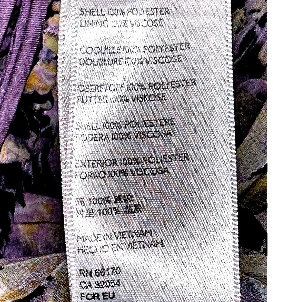 Free People Floral Ruched Puff Sleeve Crop Blouse Purple S
